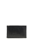 Bottega Veneta Medium leather Pouch - Black-Gold