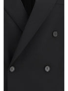 Fendi Double-breasted wool twill Blazer - Black
