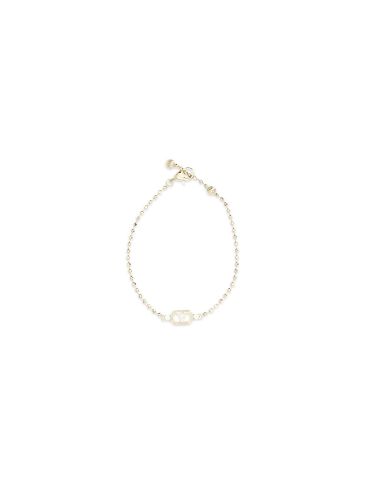 Valentino Garavani Ovalette Bracelet in metal and Swarovski® crystals - Gold/Crystal
