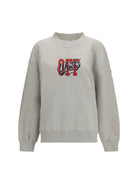 Off-White Off College crewneck Sweatshirt - Grey Melange High Risk Red