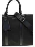 Kiton Leather-trim Travel Duffle Bag - Black