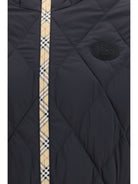 Burberry Doversgreen nylon Down Jacket with Check stitching - Black