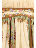 Zimmermann Indra elasticated waist maxi Dress - Cream Khaki Scarf Floral
