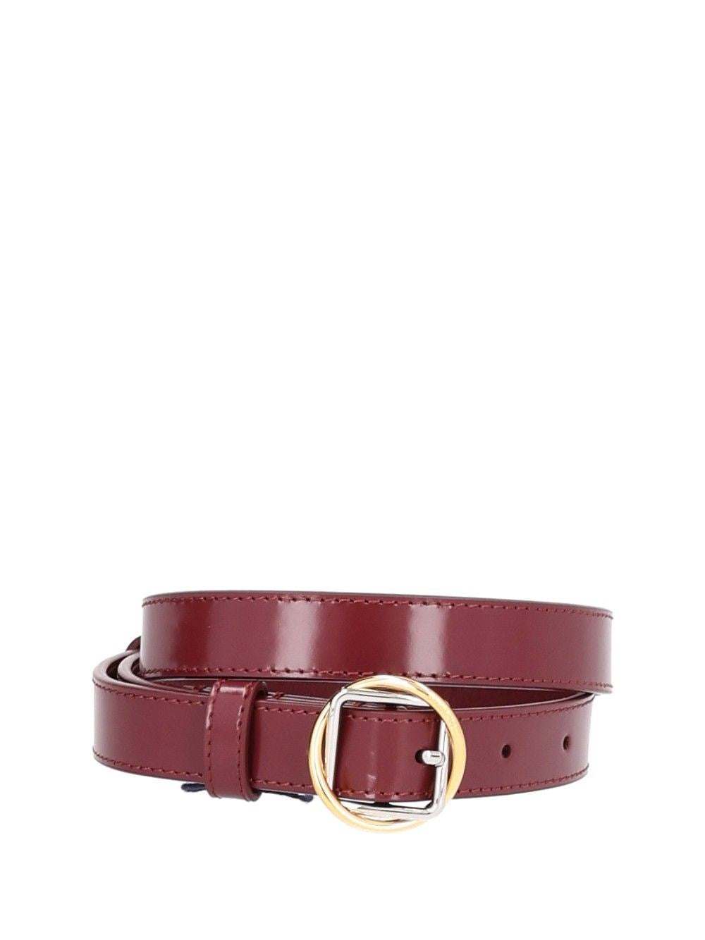 Jacquemus Salon Leather Belt - Bordeaux