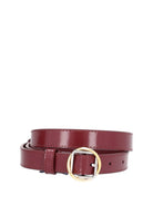 Jacquemus Salon Leather Belt - Bordeaux