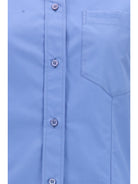 Balenciaga Asymmetric long-sleeve Shirt - Light Blue