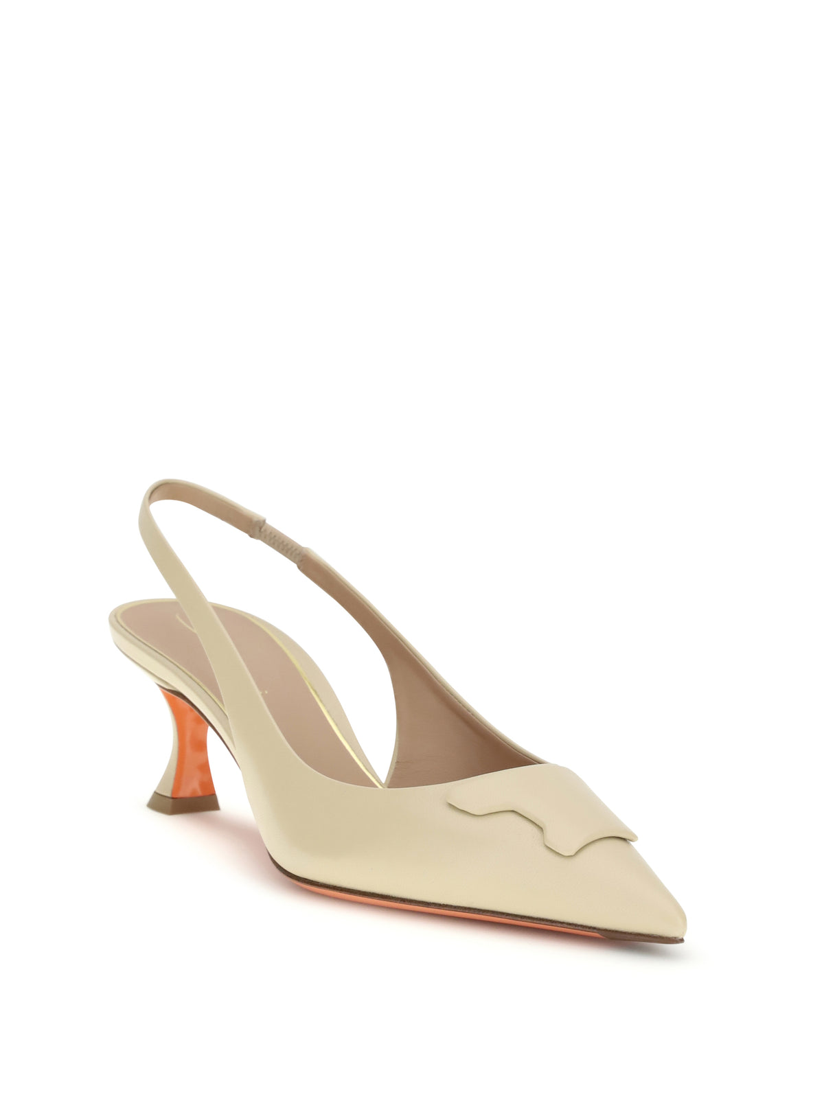 Santoni Taylor Slingback Pumps - Light Brown