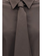 Brunello Cucinelli Cotton blend Shirt with tie - Chocolate