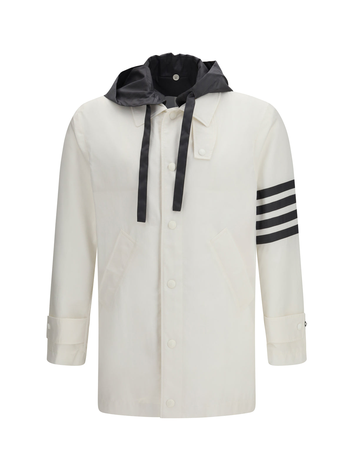 Thom Browne Unconstructed hooded Bal Collar - White