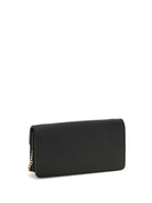 Valentino VLogo signature grainy calfskin chain Wallet - Black