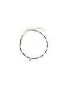 Brunello Cucinelli Hematite and 925 sterling silver Anklet - Ematite Brown+Oro Light
