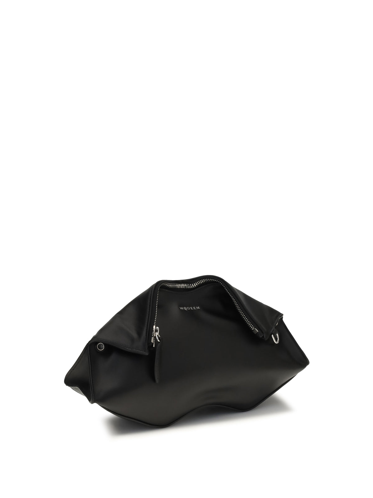 Alexander McQueen Manta Clutch - Black/Silver