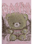 Ganni Teddy Forest baby fit cotton T-shirt - Chalk Pink