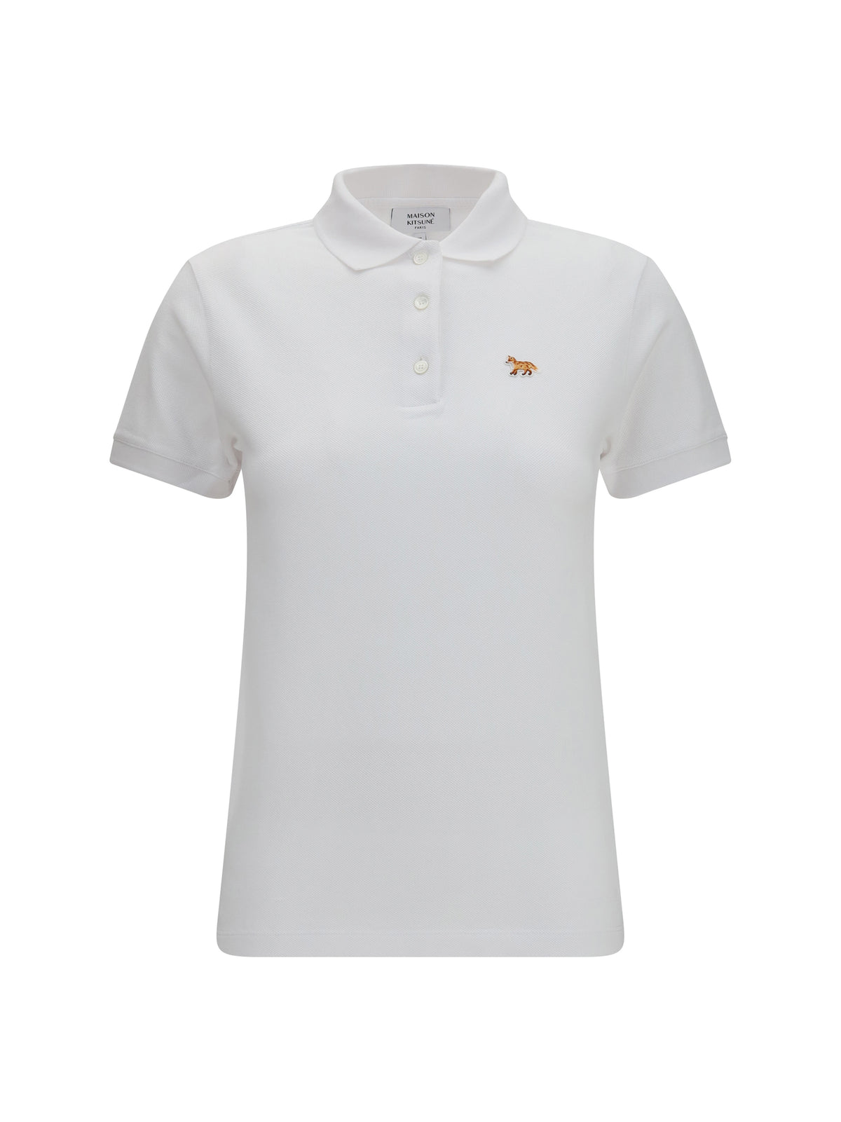 Maison Kitsuné Baby Fox cotton piqué Polo - White