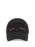 Gucci Cotton Baseball Cap with embroidery - Black/Black