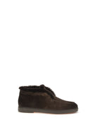 Santoni Suede shearling Ankle Boots - Dark Brown