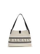 Balmain Release Shoulder Bag - Naturel/Noir/ Blanc Optique