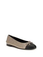 Tory Burch Bunny knot pointed Ballerinas - Soft Cement / Perfect Black