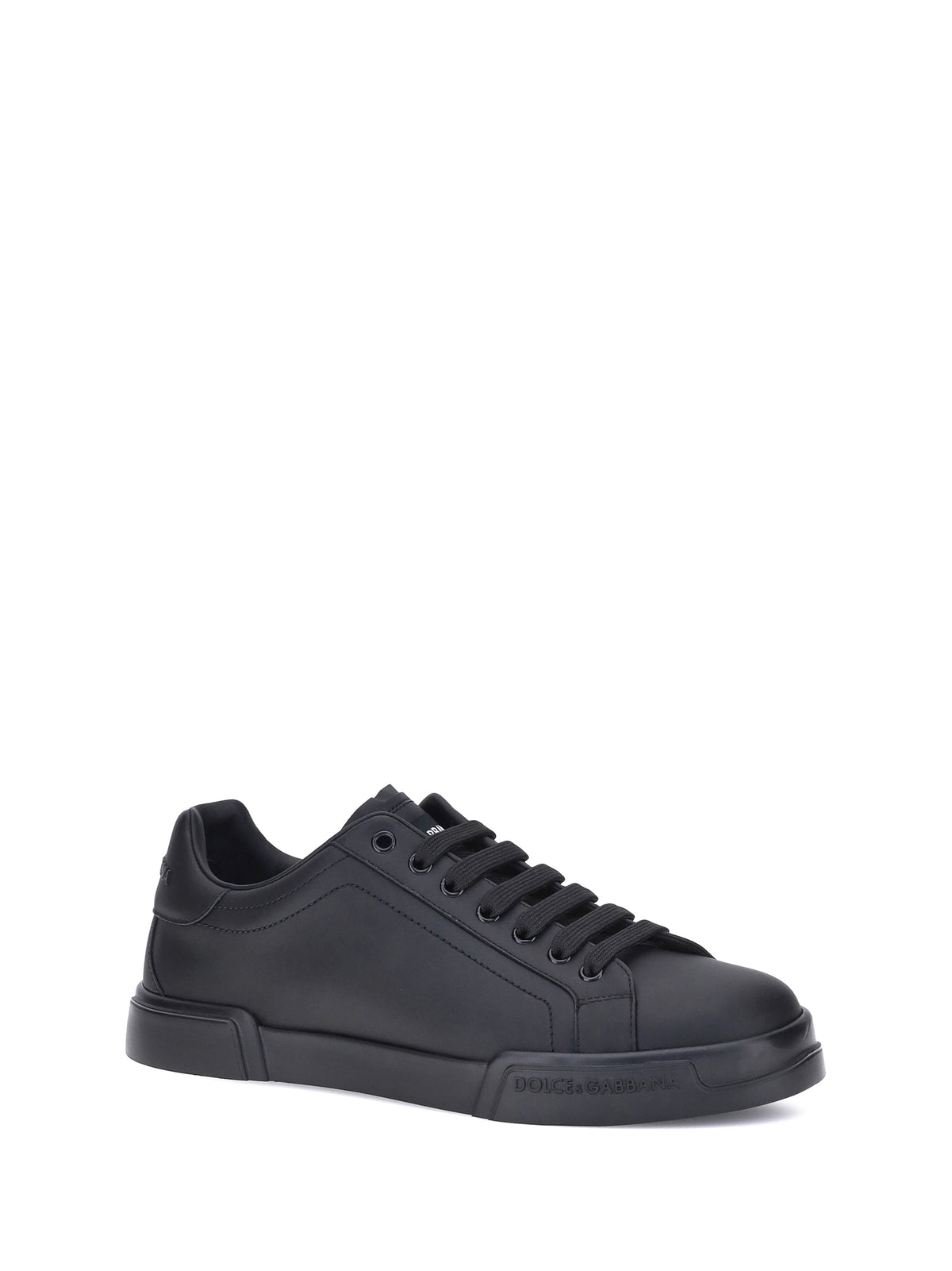 Dolce & Gabbana Leather Sneakers - Black