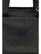 Miu Miu Utilitaire leather Shoulder Bag - Black