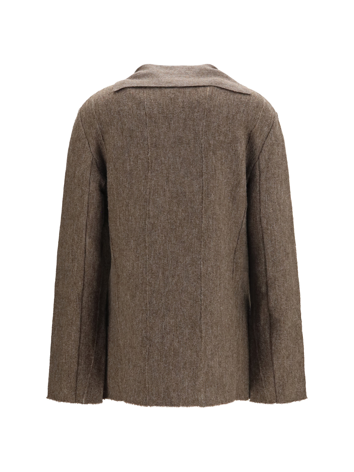 Giorgio Armani Wool jersey Jacket with leather tassels - Camel Melange