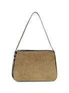 Tory Burch Romy suede Shoulder Bag - Stone