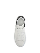 Alexander McQueen Oversized Sneakers with suede heel and crystal details - Sand