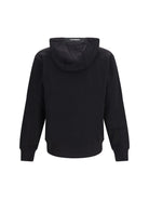 C.P. Company Diagonal-weave cotton fleece Hooded Sweatshirt - Black