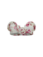 Magda Butrym Sculptural floral-print bandeau Swim Top - Cream