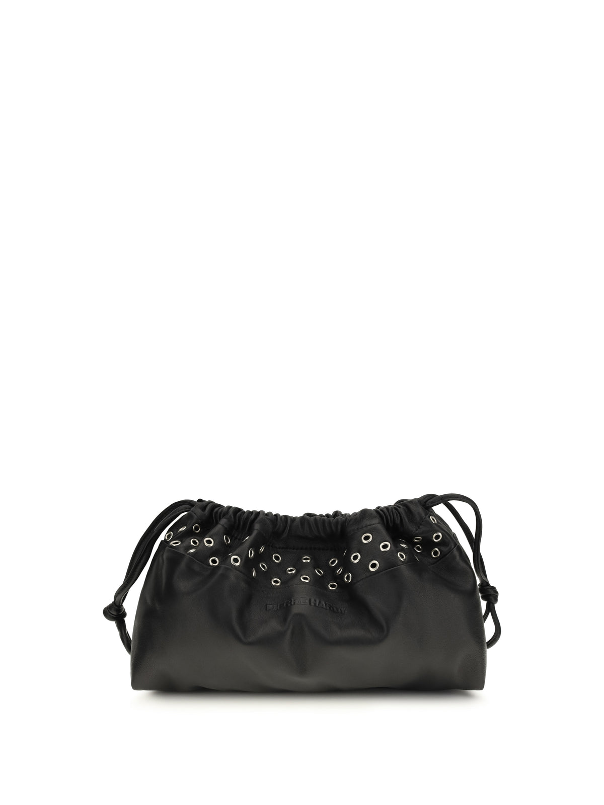 Pierre Hardy Double Clutch with eyelets - Lamb Black
