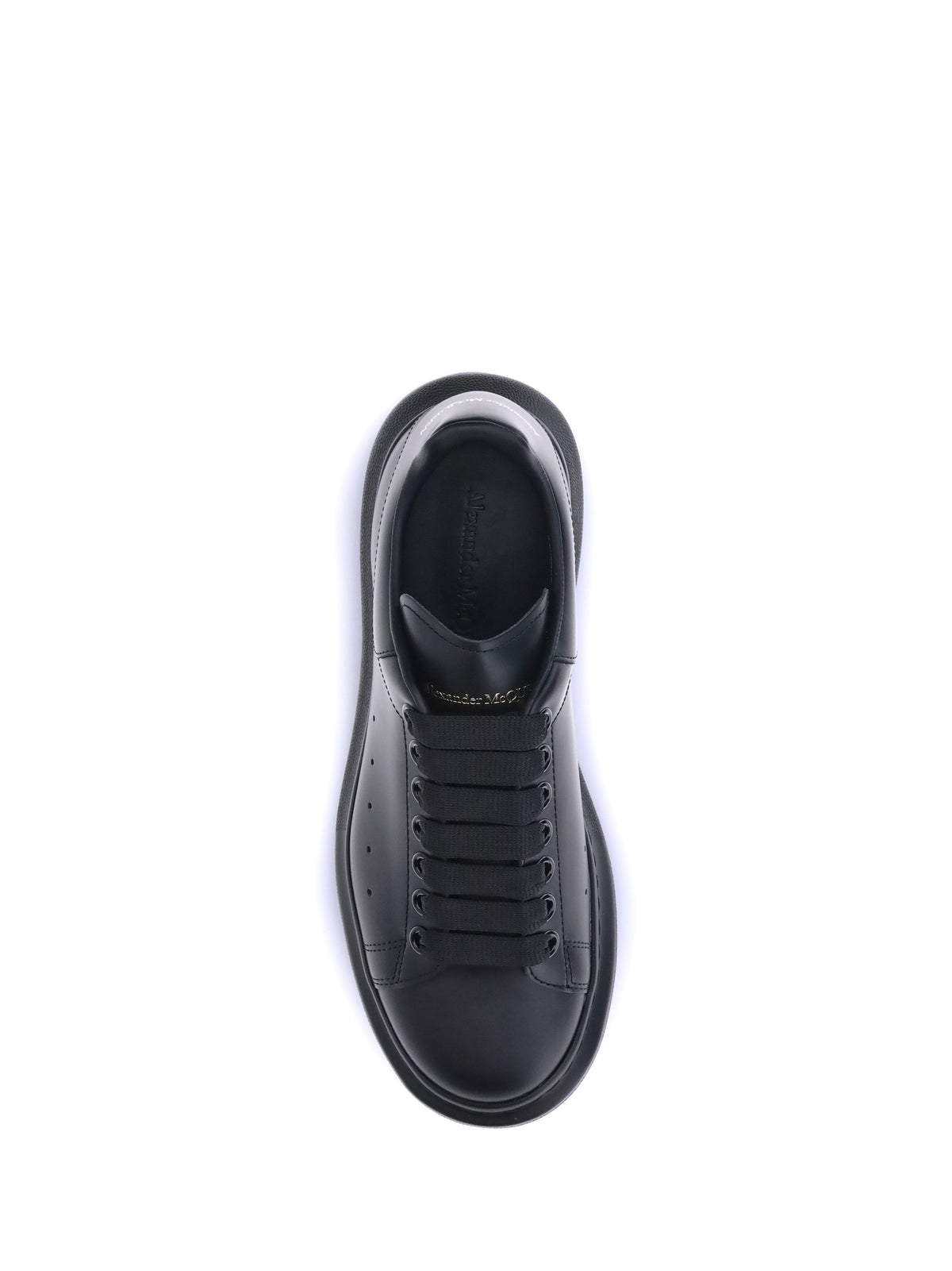 Alexander McQueen Leather Sneakers - Black/Black