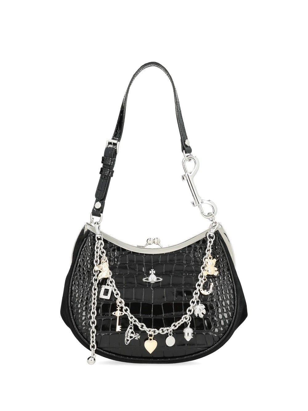 Vivienne Westwood Charm Leather Bag - Black