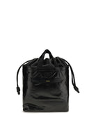 Loewe Squad paper-effect calfskin Backpack - Black