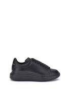 Alexander McQueen Leather Sneakers - Black/Black
