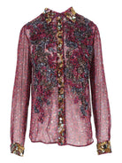 Dries Van Noten Shirt With Ruffles And Sequins - Viola
