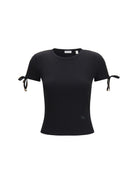 Burberry Cotton lace-detail T-shirt - Black