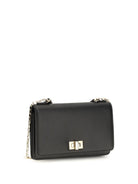Fendi Peekaboo leather Chain Wallet - Black