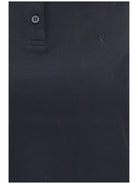 Saint Laurent Cassandre piqué Polo - Noir