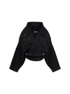 Balenciaga Wrap organic Japanese denim Jacket - Lt Vint Blck W Eff