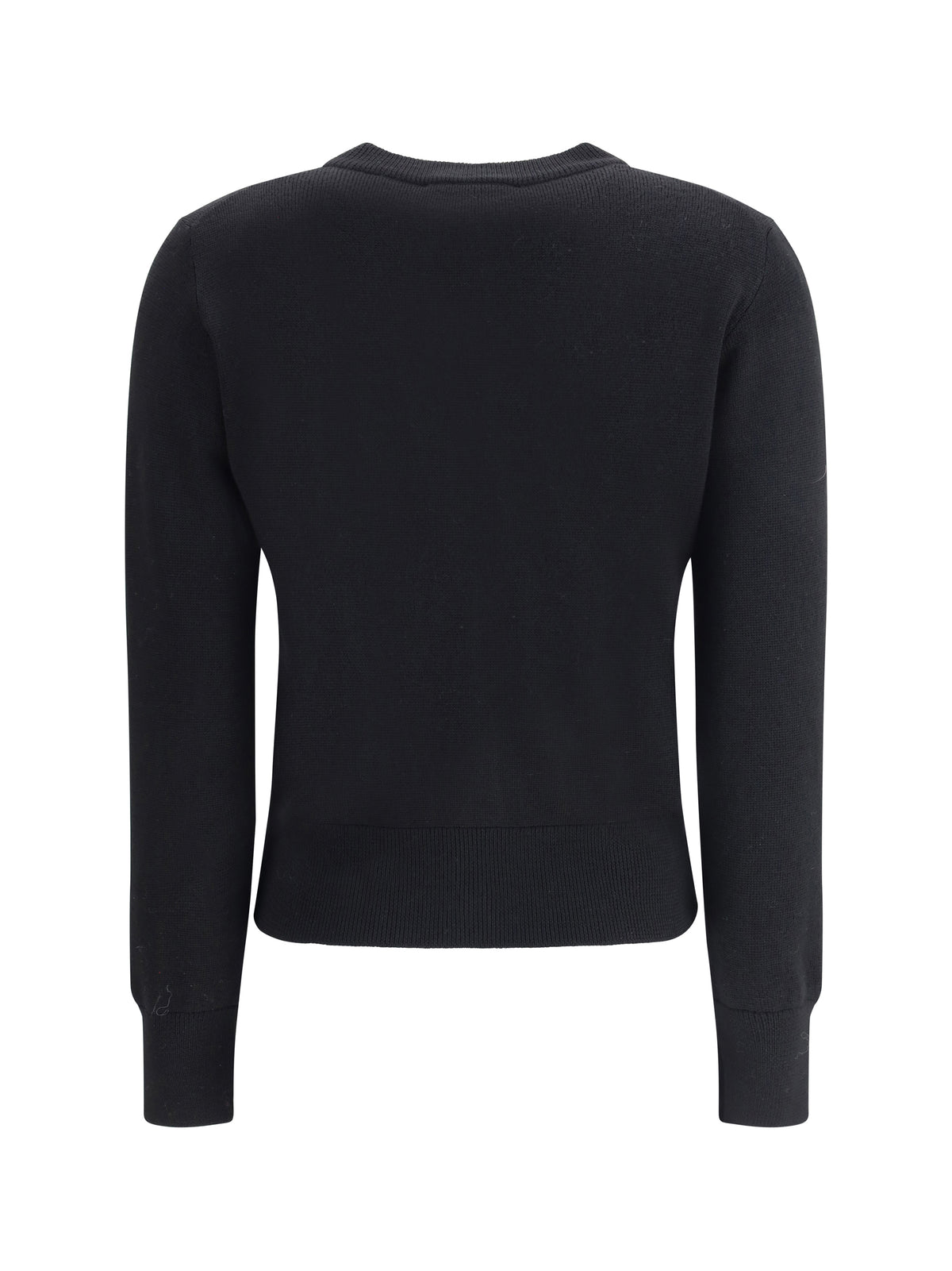 Ami Paris Ami De Coeur merino wool Cardigan - Noir/Rouge