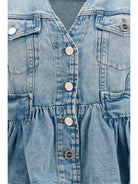 Ganni Lightweight denim Vest - Light Blue Vintage