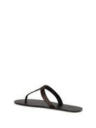 Saint Laurent Babylone thong Sandals - Coffee