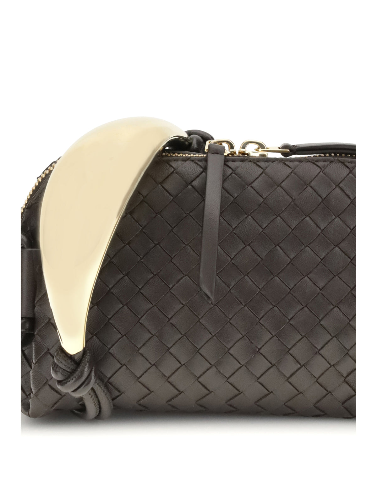 Bottega Veneta Concert Handle Clutch - Fondant-M Brass
