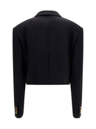 Versace Cropped wool Blazer - Black