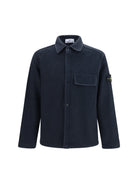 Stone Island Wool-blend Shirt - Navy Blue