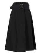 Loewe Skirt In Technical Cotton Fabric - Black
