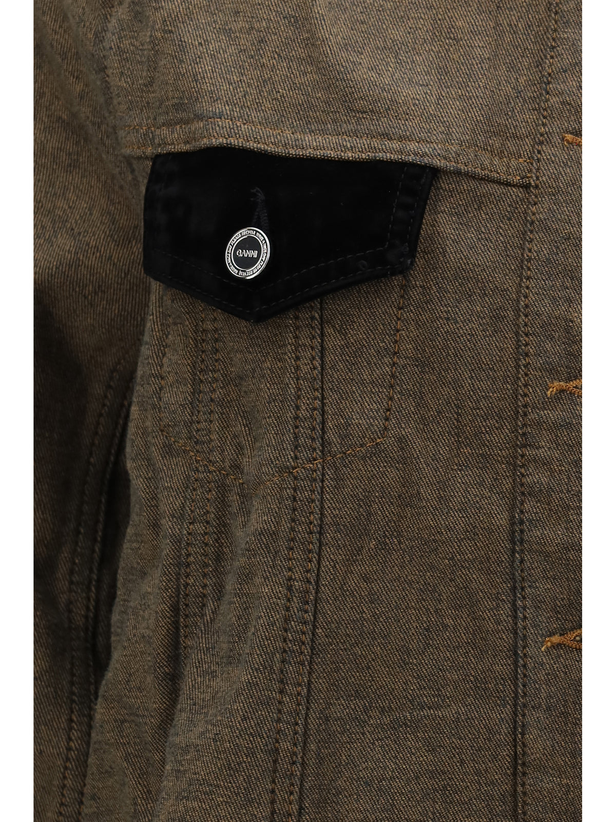 Ganni Neppy denim Overshirt - Chicory Coffee