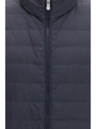 Brunello Cucinelli Sleeveless padded Gilet - Navy+Geyser