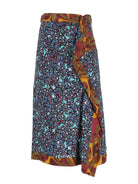 Dries Van Noten Abstract Print Midi Skirt - Multi