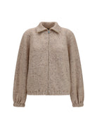 Fabiana Filippi Oversized bouclé yarn Bomber Jacket with lurex - Casha'